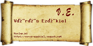 Vörös Ezékiel névjegykártya